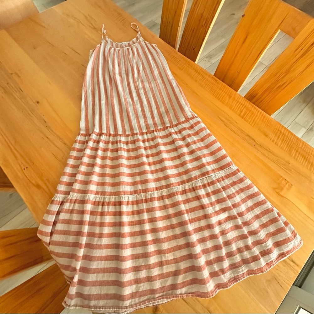 Beachlunchlounge stripped maxi dress M
